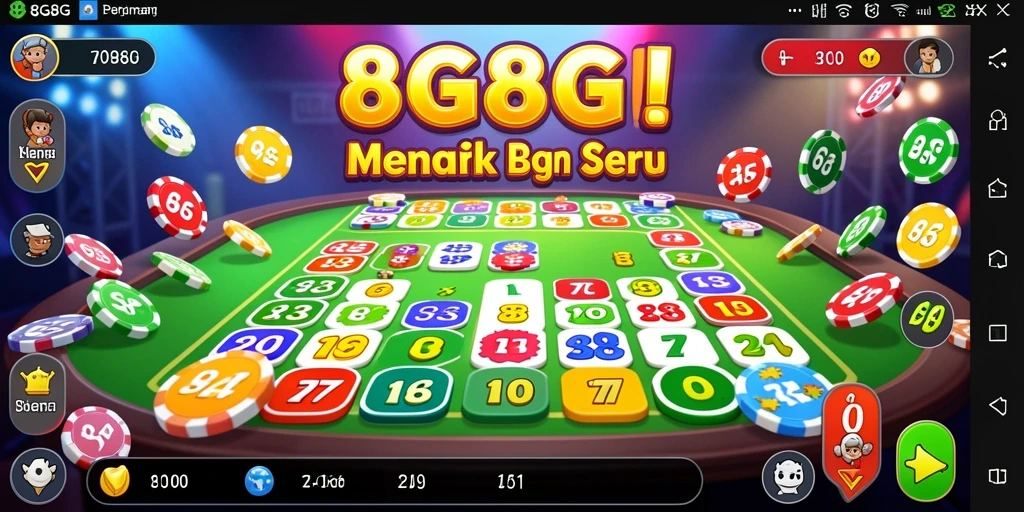 Tampilan seru dari permainan Bingo di 8G8G yang mengasyikkan.