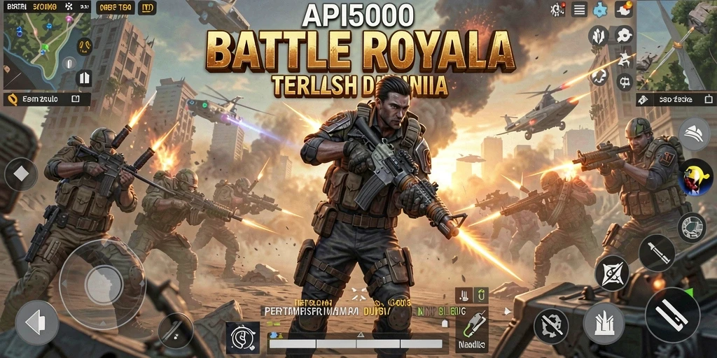 Gameplay seru API5000 di medan perang Battle Royale.