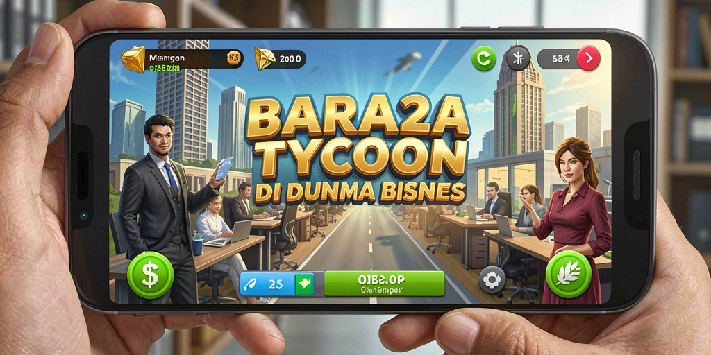 Screenshot menunjukkan momen seru gameplay Tycoon BARA22.