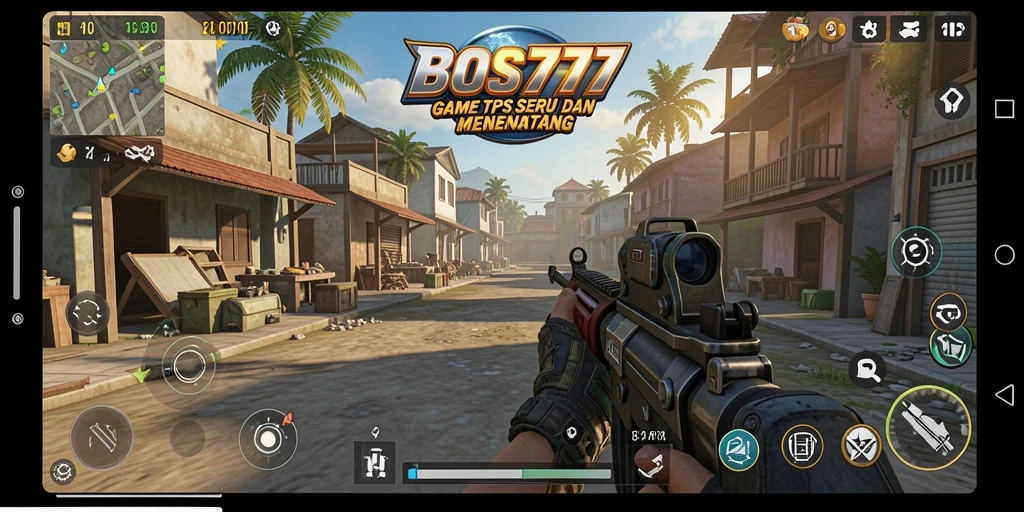 Tampilan gameplay seru dari BOS777 saat pertempuran TPS.