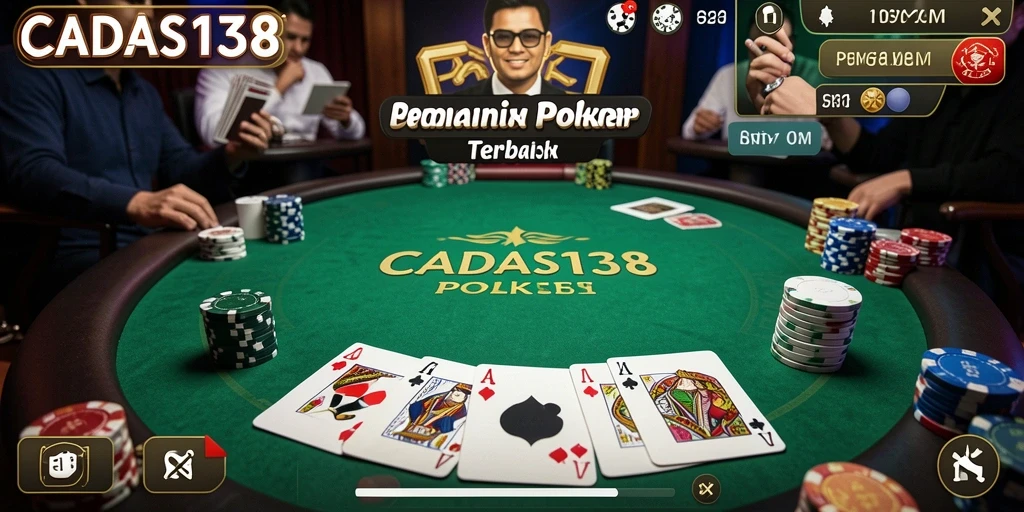 Tampilan gameplay Poker yang mendebarkan di CADAS138.