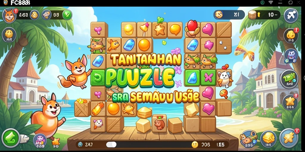 Tampilan gameplay FC888 dengan teka-teki yang menarik.