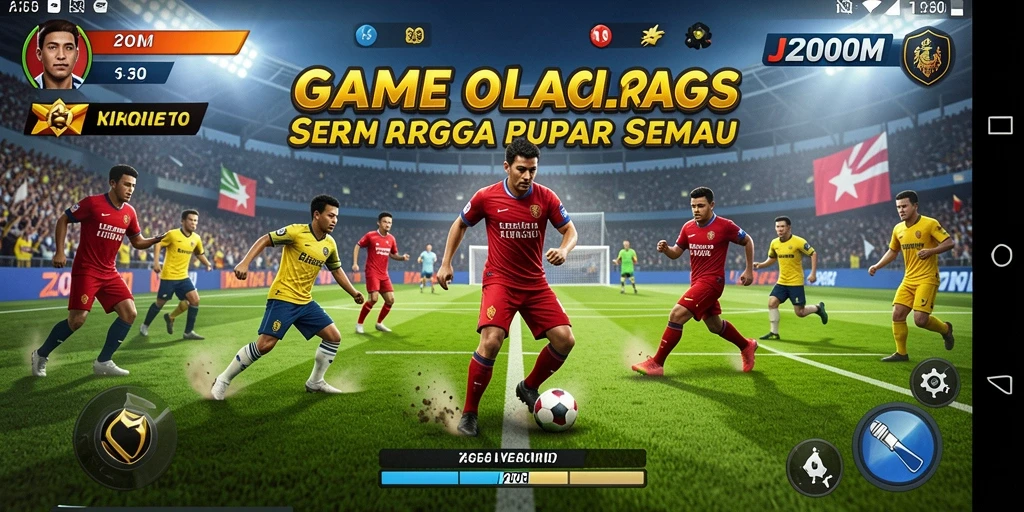 Tampilan gameplay olahraga intensif di J200M.