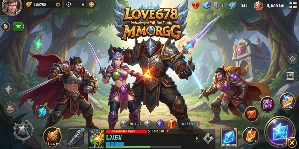 Tampilan gameplay LOVE678 yang menawan dalam petualangan MMORPG.