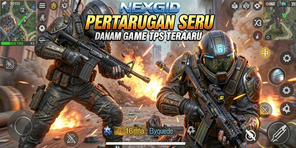 Tampilan gameplay NEXGID yang mendebarkan dan penuh aksi.