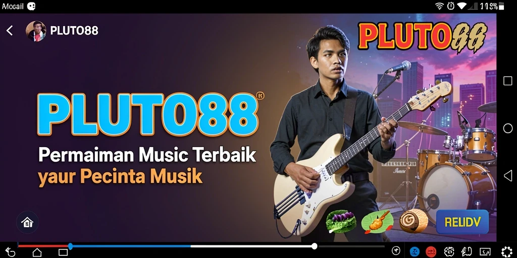 Tampilan menarik dari gameplay musik PLUTO88 yang seru.