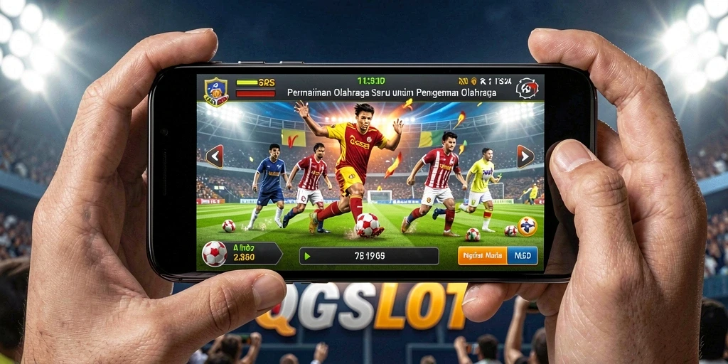 Screenshot QQSLOT menampilkan gameplay mendebarkan di lapangan olahraga.