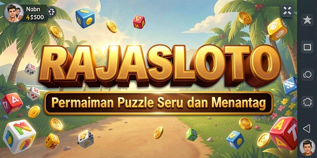 Tampilan gameplay menantang dalam RAJASLOTO dengan teka-teki menarik.