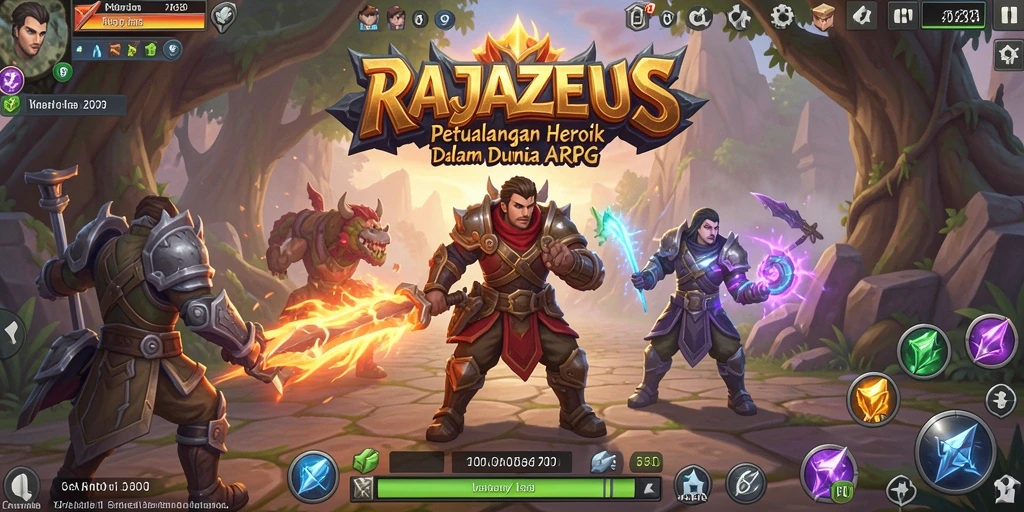 Gameplay dinamis dalam dunia fantasi RAJAZEUS.