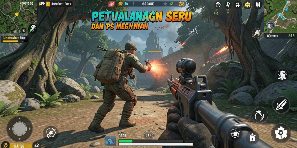 Gameplay menegangkan di RAP89 dengan aksi tembak-menembak seru.