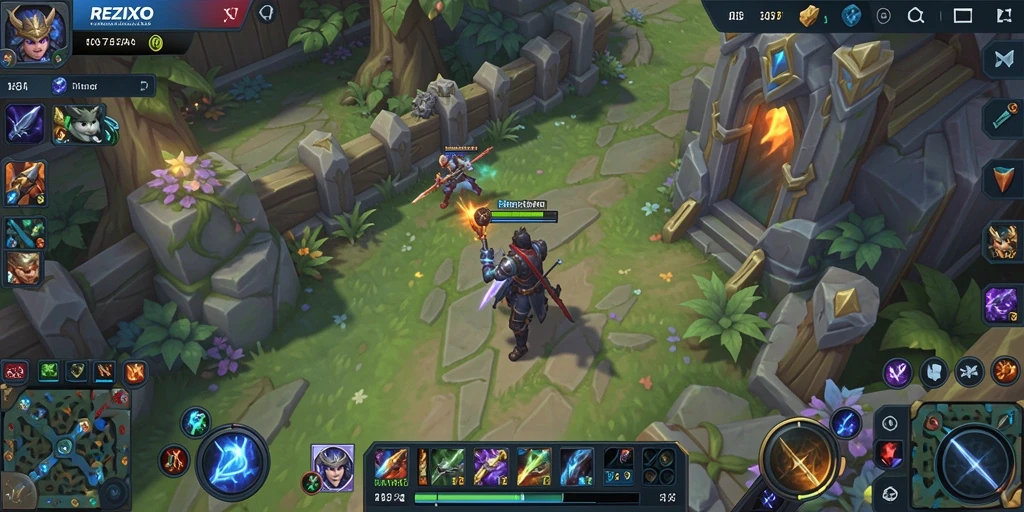 Tampilan gameplay yang intens dan penuh aksi dari REZIXO.