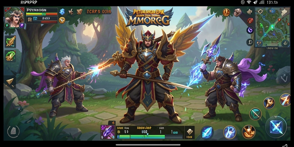Screenshot gameplay RPRPRP menunjukkan aksi pertarungan yang mendebarkan.