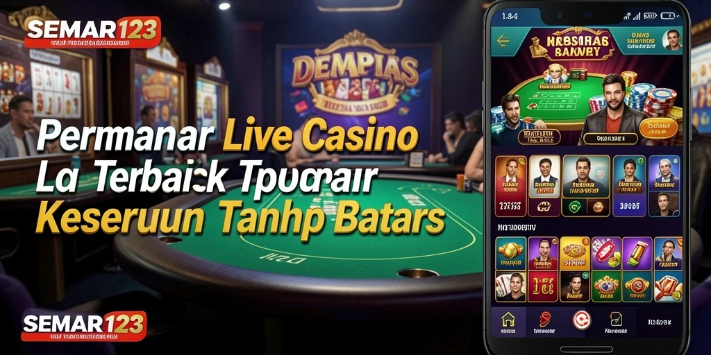 Tampilan gameplay seru dengan dealer langsung di SEMAR123.