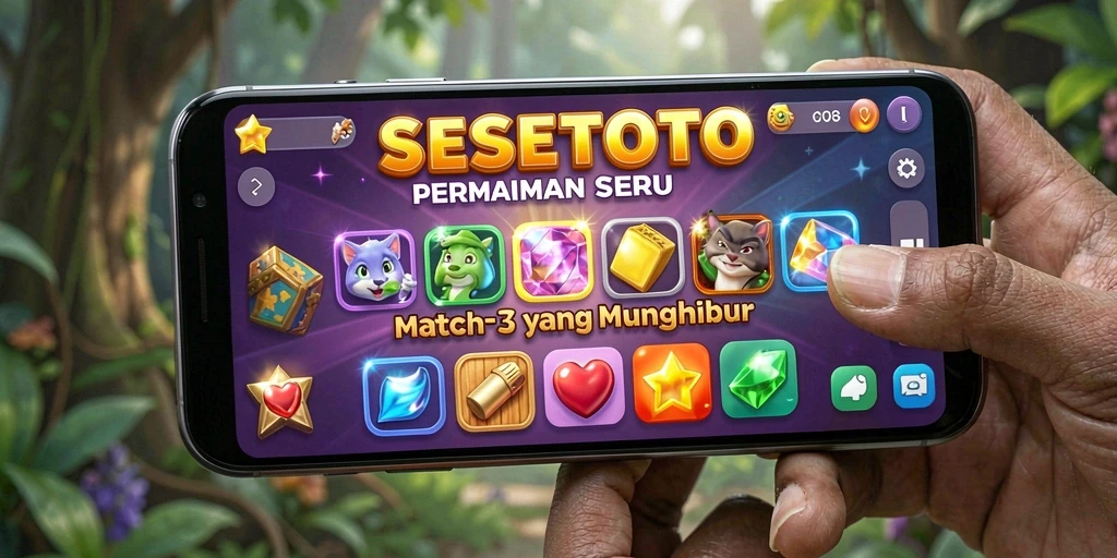 Tampilan menarik dari SESETOTO saat bermain Match-3.