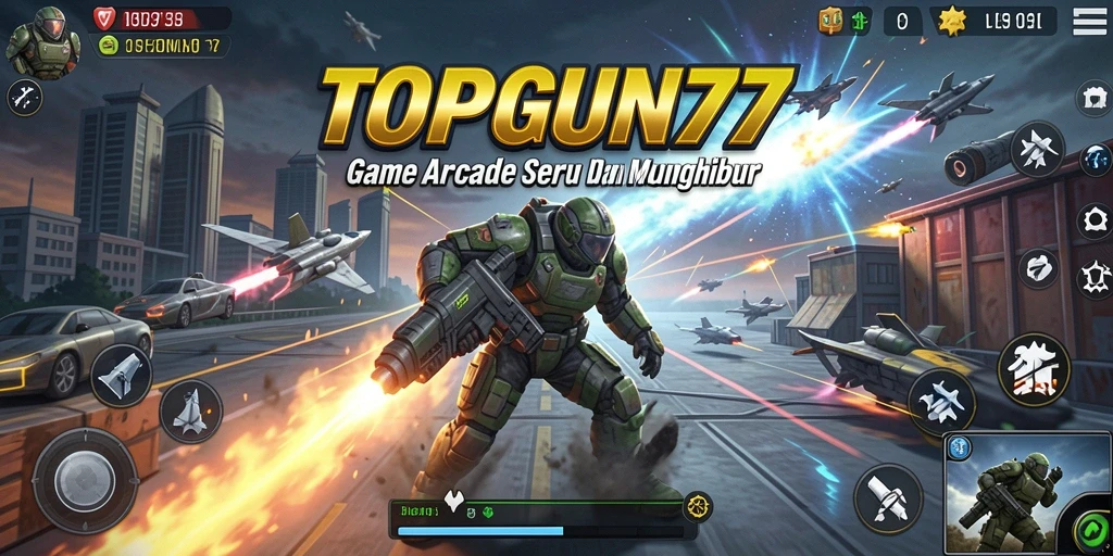 Screenshot dari gameplay TOPGUN77 yang menampilkan aksi seru dan grafis menarik.