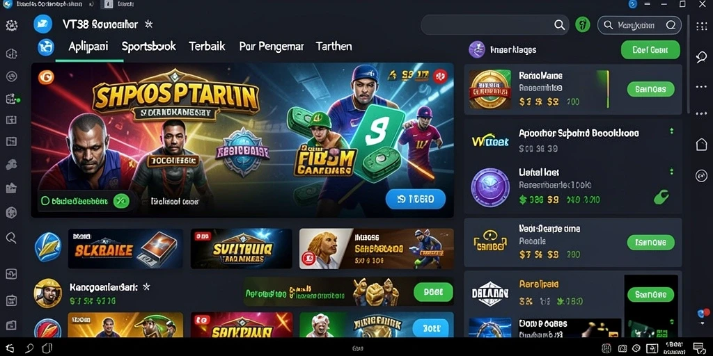 Tampilan gameplay VT38 yang menarik dan ramah pengguna untuk taruhan olahraga.
