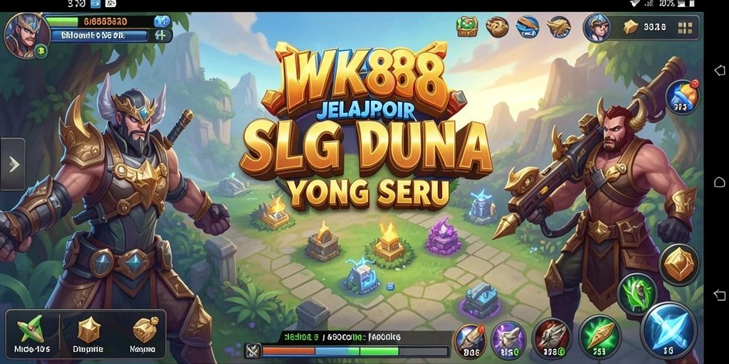 Tampilan utama gameplay WK888 dengan aksi pertempuran SLG yang seru.