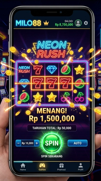 Tampilan antarmuka aplikasi milo88 yang sederhana dan intuitif.